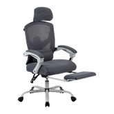 Silla Gamer Bolt Nou W | Azender Gris | Malla Transpirable + Espuma Confort | Soporte 130 kg | Inclinación 140° | Reposabrazos Fijos + Reposapiés + Cojín Lumbar | Pistón Clase 3